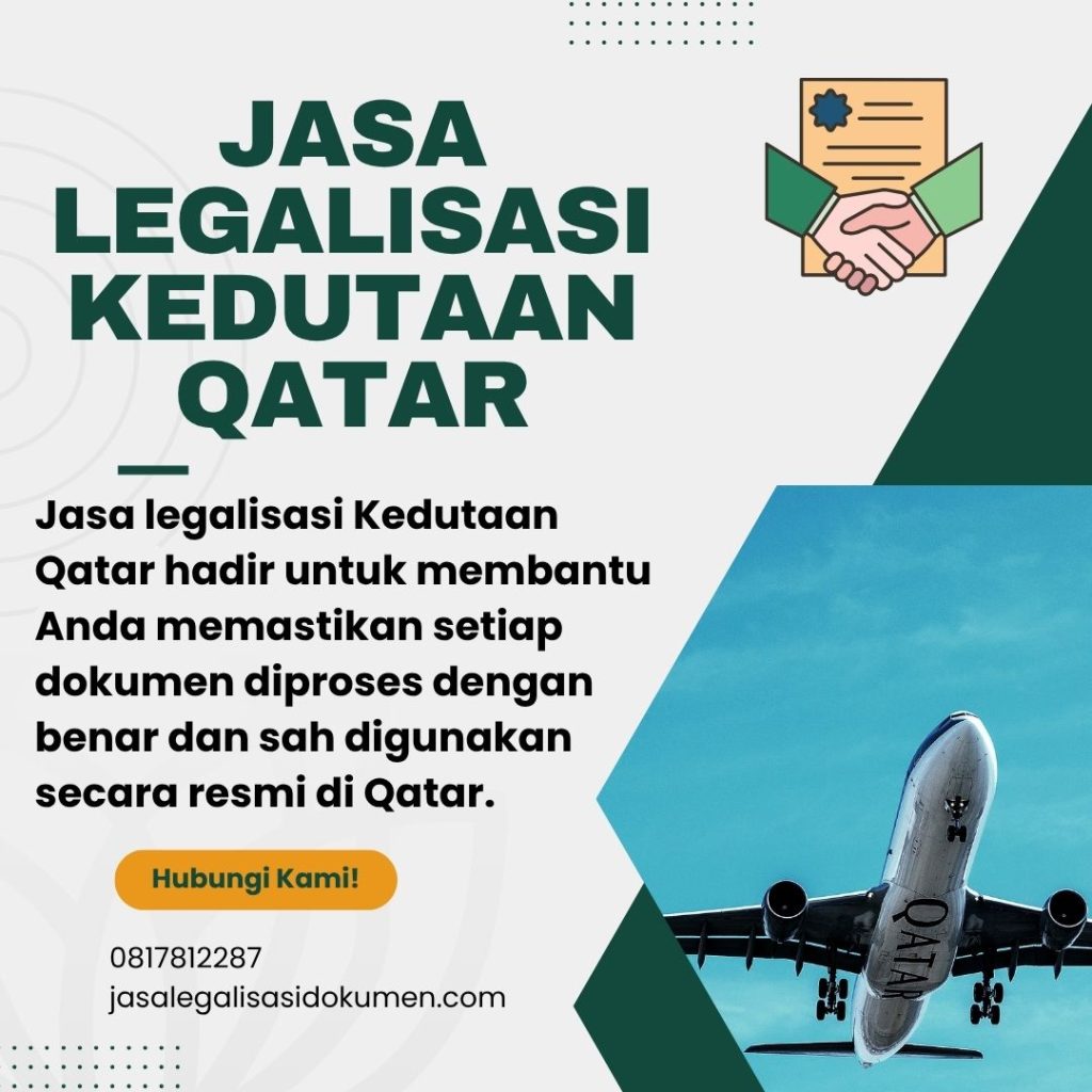Jasa Legalisasi Kedutaan Qatar