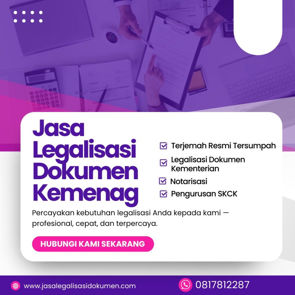 Jasa Legalisasi Dokumen Kemenag