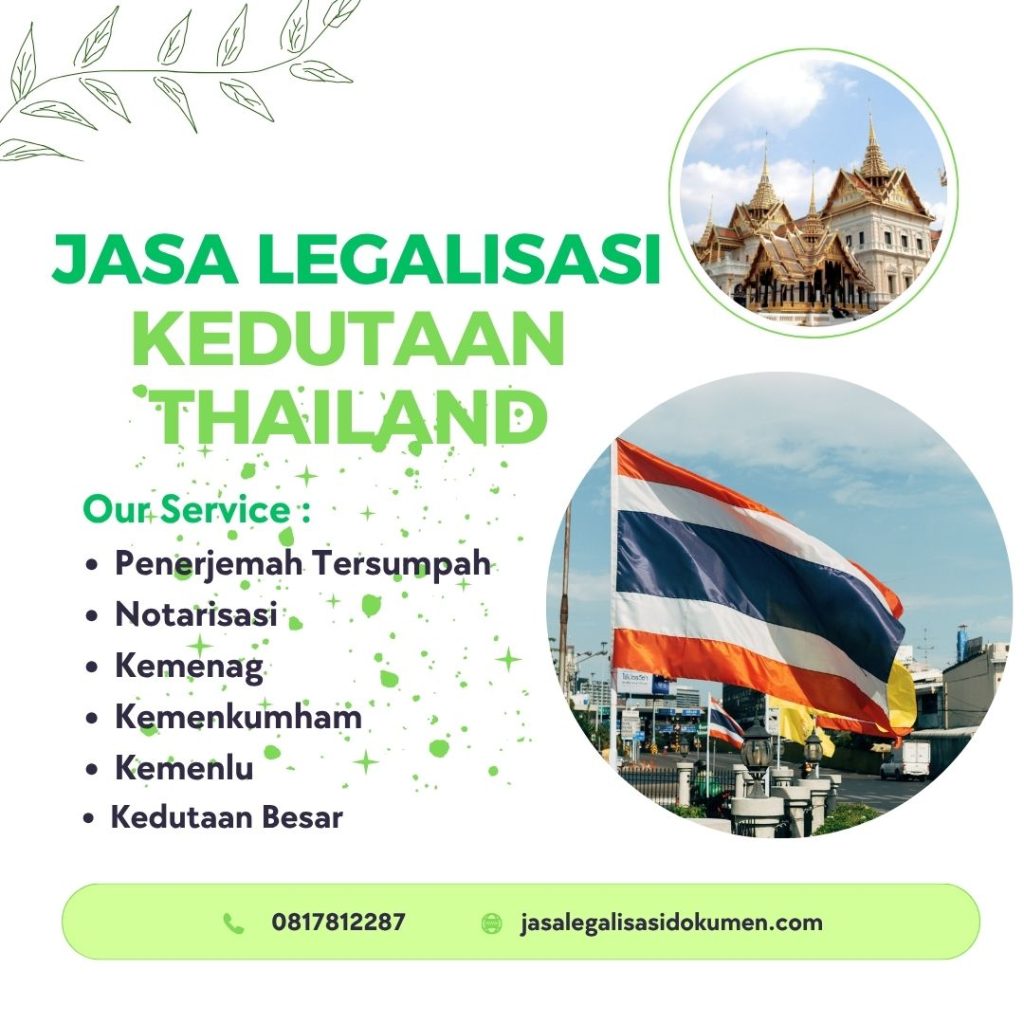 Jasa Legalisasi Dokumen Thailand